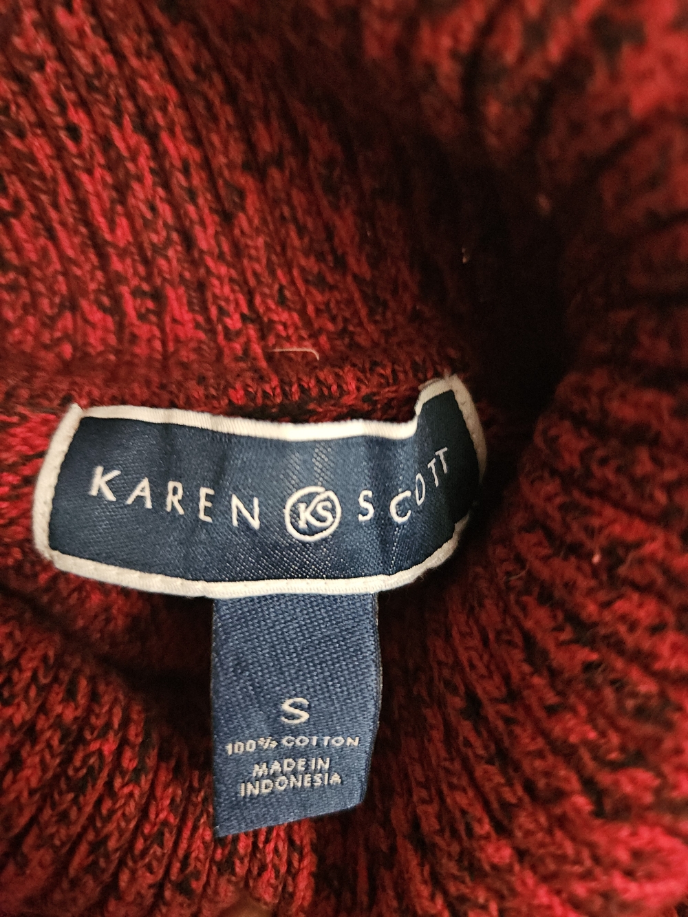 Karen Scott Women's Red Cotton Sweater - Small